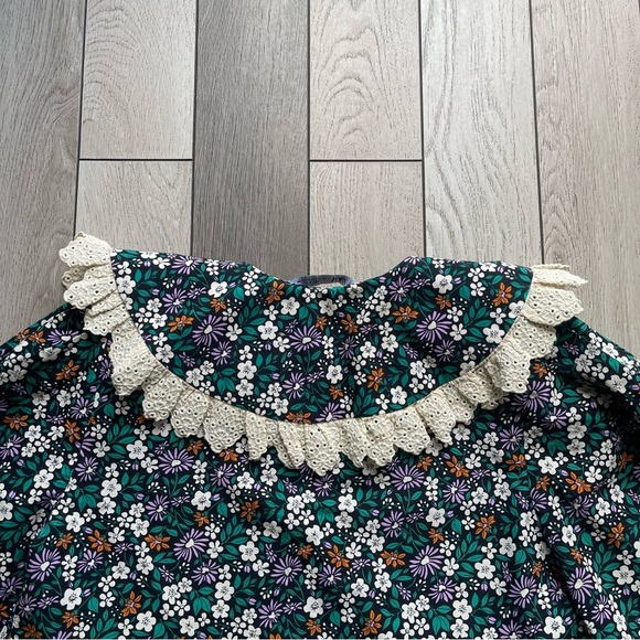 Zara Floral Blouse with Ruffled Collar - Picture 5 of 10